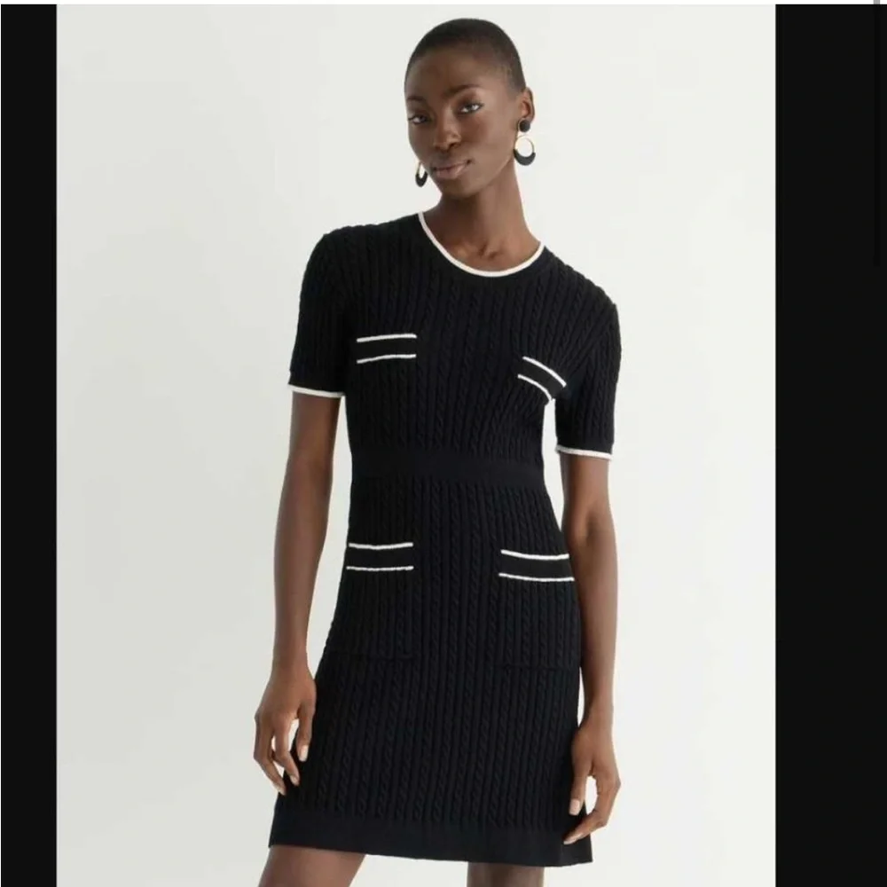 J Crew Short Sleeve Cable Knit Dress